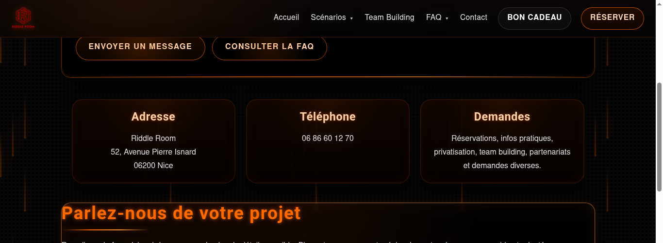 Avant : texte collé au bord du cadre